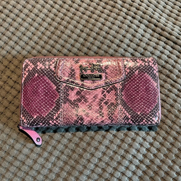 Coach Madison Pink Python Wallet - Picture 1 of 6